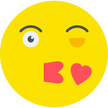 Sevgi dolu bir yüz ifadesini tüm kalbimle öpüyorum. Basit resimleme