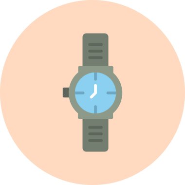 Kol saati. Web simgesi vektör illüstrasyonu