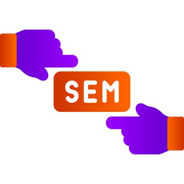 Sem web simgesi vektör illüstrasyonu