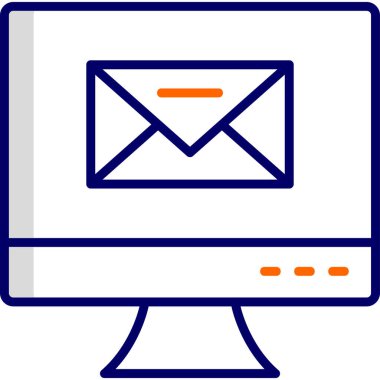 E-posta. Web simgesi basit illüstrasyon 