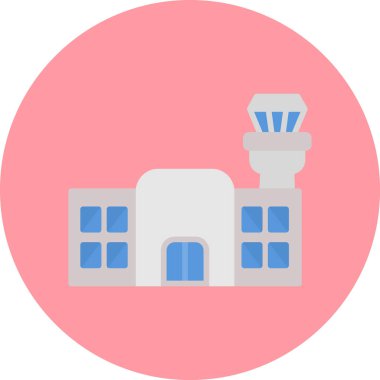 Havaalanı modern simgesi, vektör illüstrasyonu