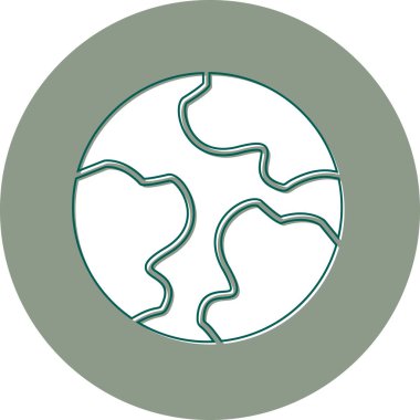 Dünya simgesinin vektör illüstrasyonu