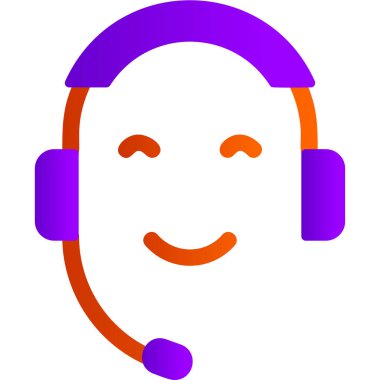 Çağrı Merkezi web simgesi basit illüstrasyon