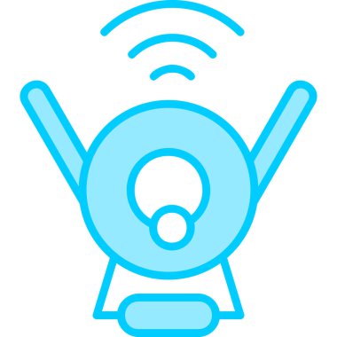 Kablosuz. Web simgesi basit illüstrasyon