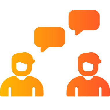 Çalışma sohbeti modern simge, vektör illüstrasyonu