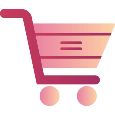 shopping cart, web icon simple illustration
