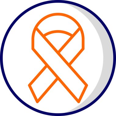 Kanser kurdelesi işareti. Web için basit illüstrasyon