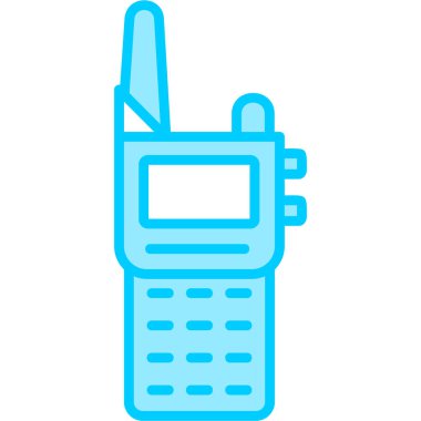 Walkie talkie kutsal kişilerin resmi, vektör çizim