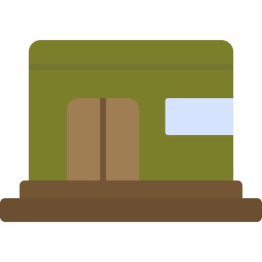 Bunker simgesi, modern tasarım illüstrasyonu