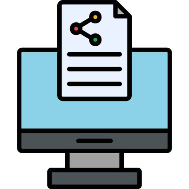 Modern simge vektör illüstrasyonu paylaşılıyor