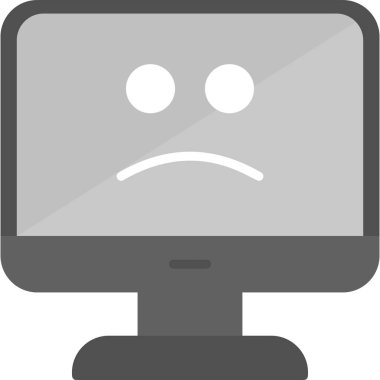 Mavi Ekran Web simgesi vektör illüstrasyonu
