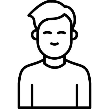 Man web simgesi basit illüstrasyon 