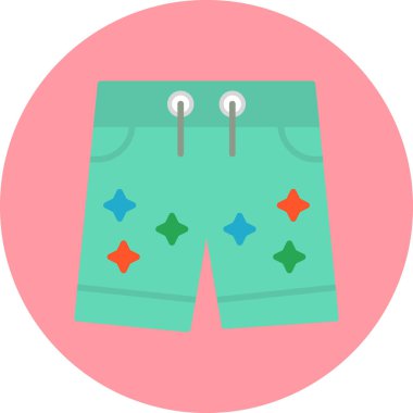 Şort. Web simgesi basit illüstrasyon  