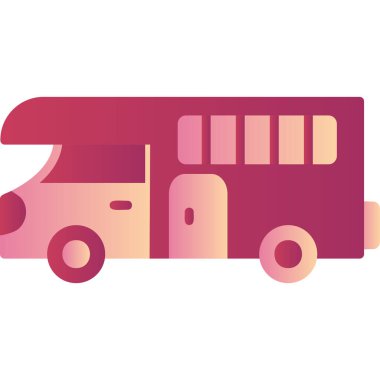 Karavan karavan web simgesi basit illüstrasyon