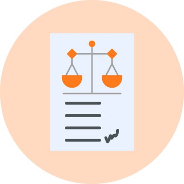 Adalet. Web simgesi basit bir illüstrasyon. İfade