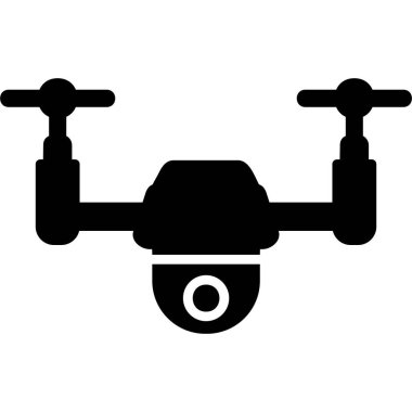 Drone simgesi, vektör illüstrasyonu basit tasarım