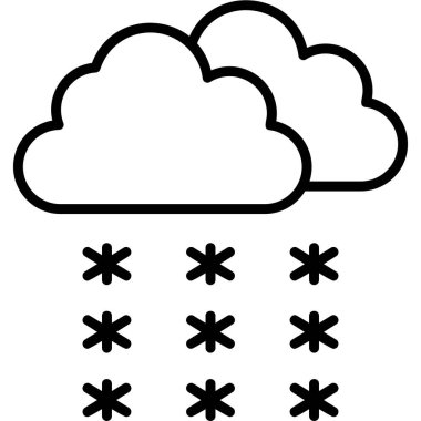 Kar yağışı. Web simgesi basit tasarım