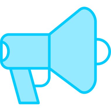 Megafon ikonu vektör illüstrasyonu