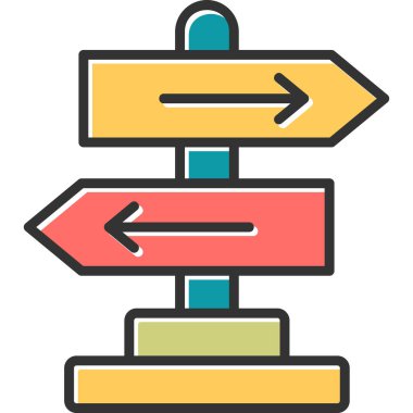 Yönlendirme okları simgesi. Basit tasarım