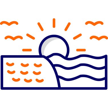 gündoğumu simge vektör çizim