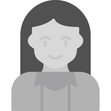 kadın web simgesi vektör illüstrasyonu