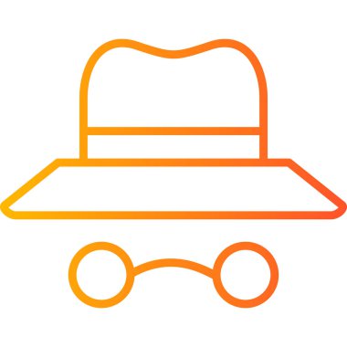 Modern Incognito simgesinin vektör çizimi