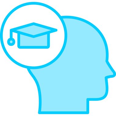 Simge vektör illüstrasyonu öğreniliyor