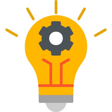 Bir fikrim var. Web simgesi basit illüstrasyon