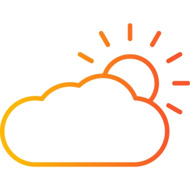 Hava durumu modern simgesi, vektör illüstrasyonu