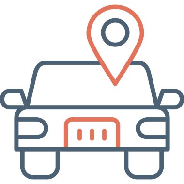 Car Location pin. web icon simple illustration