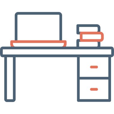 Masa. Web simgesi basit illüstrasyon