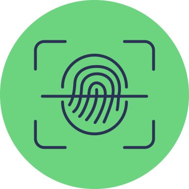 parmak izi tarayıcı, ağ simgesi.