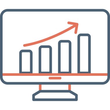 veri analiz grafiği. Basit web illüstrasyonu