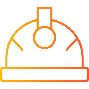 Mühendis miğferi, ağ simgesi basit tasarım