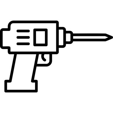 Matkap simgesi, modern tasarım illüstrasyonu