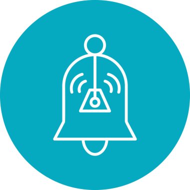 Okul Çanı simgesi vektör illüstrasyon grafik tasarımı