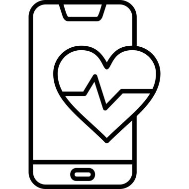 kalp atış hızı ikonu vektör çizimi