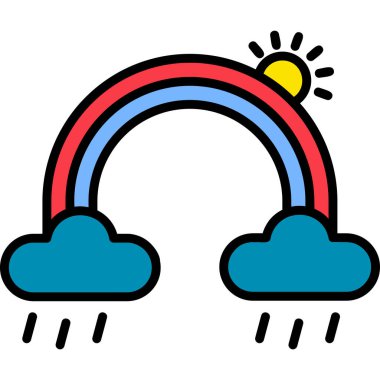 Rainbow modern vector icon illustration