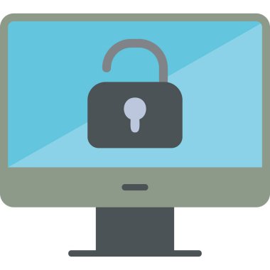 Güvenli olmayan düz vektör simgesi