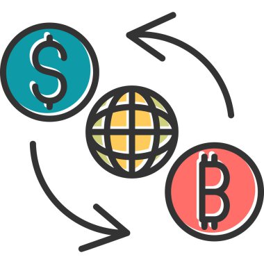 Ticaret simgesinin vektör illüstrasyonu