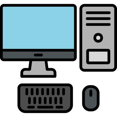 Bilgisayar. Web simgesi basit illüstrasyon