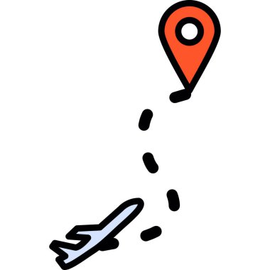 Route modern vector icon illustration