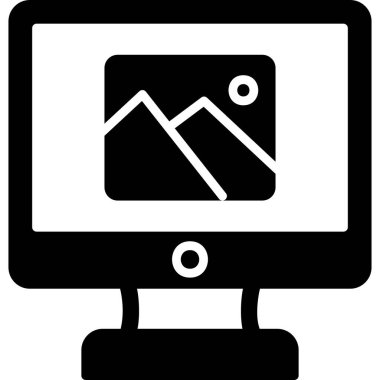 Fotoğraf. Web simgesi basit illüstrasyon