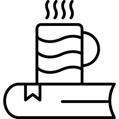 Çay kitabı simgesi, modern tasarım illüstrasyonu