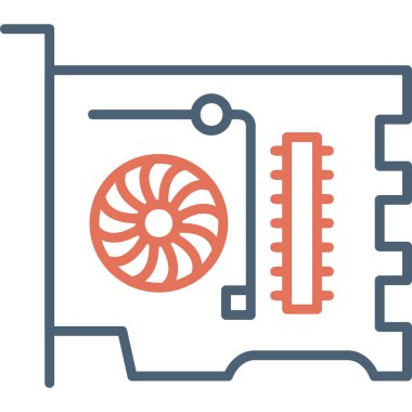 Bilgisayar Grafik Kart simgesinin basit bir gösterimi
