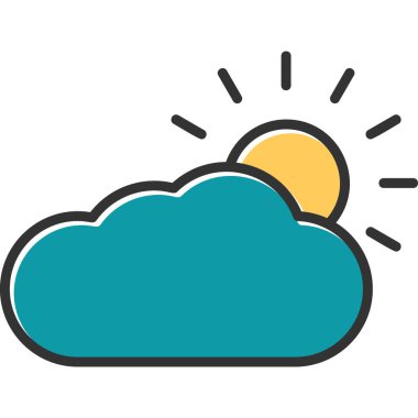 Hava durumu modern simgesi, vektör illüstrasyonu