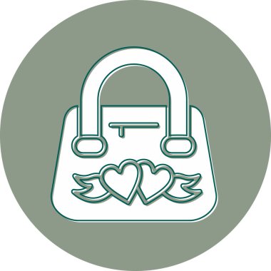 El çantası modern simge, vektör illüstrasyonu 