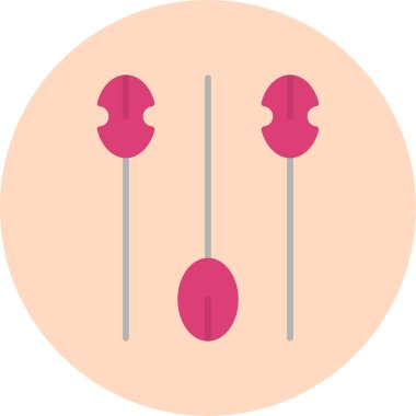 Akupunktur basit simge, vektör illüstrasyonunu iğneler