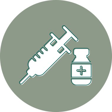  İnsülin. Web simgesi basit illüstrasyon