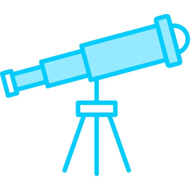 Teleskop. Basit web simgesi illüstrasyonu